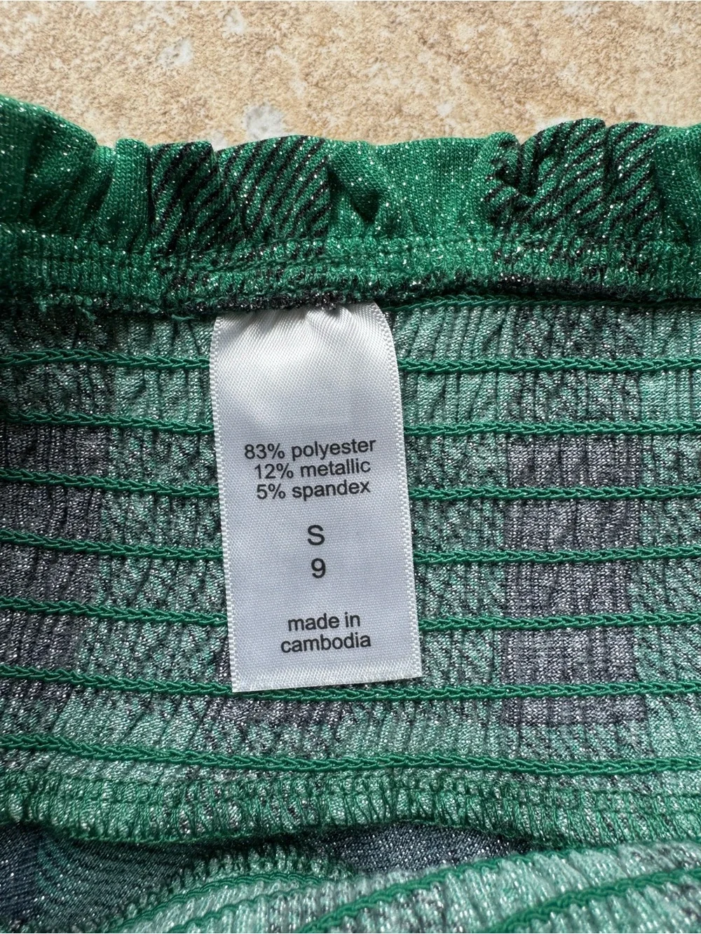 Evsie, Green & Black Plaid Tiered Skater Skirt, Size S